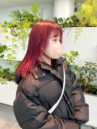 ミディアム カラー Kuku所属・つぼみ/パーマ ／レイヤー／ボブのヘアスタイル