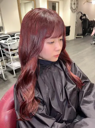ロング カラー Hair&Makeup Ke' International　神楽坂所属・坂庭 千風のヘアスタイル