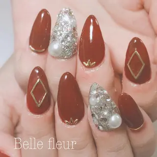 セミロング ネイル Belle fleurのネイルデザイン