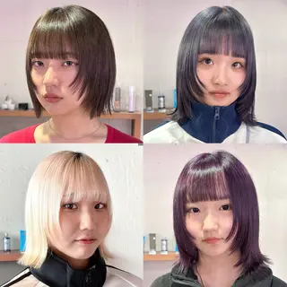 ショート pizzicato pacto所属・ボルドーカラー/ワイ ンレッド/長山遼太郎のヘアスタイル