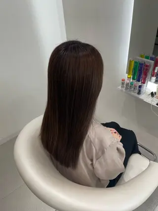 セミロング カラー 野崎 孝章のヘアスタイル