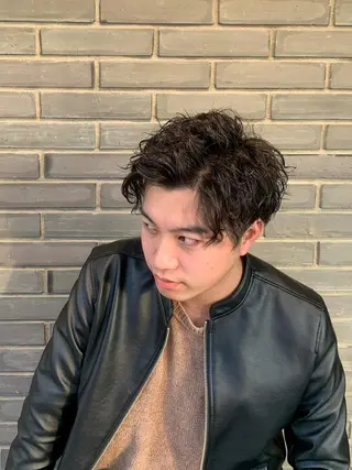 ミディアム パーマ メンズ FRISEUR smile&gentleman所属・【川西能勢口駅1分】 木村　翔乃佑のヘアスタイル