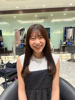 ロング カラー ヘアアレンジ 大人girly／ 銀座RINOSEのヘアスタイル