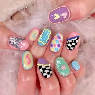 ネイル シェアサロンLei.g(レイジー)所属・3Dアートネイル💗 都築レナのネイルデザイン