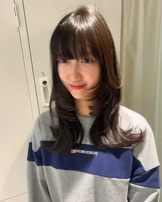 ロング ブリーチ/ウルフ ハッシュカット/石山のヘアスタイル