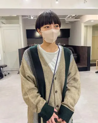 ショート カラー パーマ＊ 顔まわり似合わせのヘアスタイル