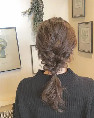 セミロング ヘアアレンジ Takagi Nanamiのヘアスタイル