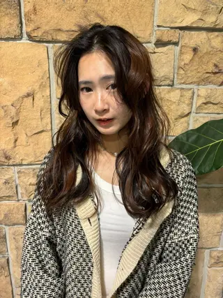 ロング TALO所属・似合わせレイヤーカ ット　ʚɞ riiのヘアスタイル