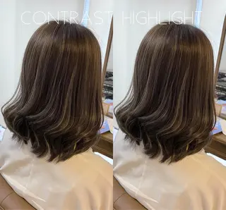 ミディアム カラー 山崎 翼のヘアスタイル