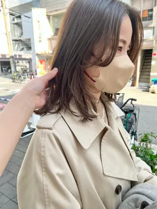 ミディアム カラー ショート/パーマ/ カラー/FUKOのヘアスタイル