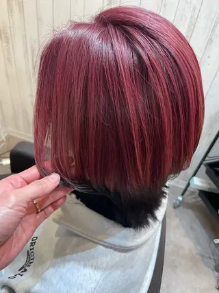 カラー ハイトーン✨酸性スト レート✨高田めぐみのヘアスタイル