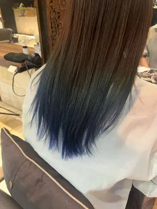 セミロング カラー 坂本葵菜🩶 艶カラー🩶池袋のヘアスタイル