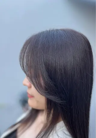 セミロング カラー 村岡 優羽樂のヘアスタイル