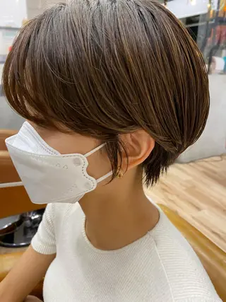 ショート カラー パーマ Riposo.所属・✨艶髪✨ 奈須晴香のヘアスタイル