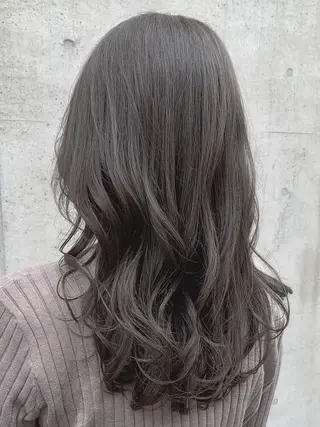 セミロング カラー パーマ レイヤー/グレージュ 赤み消し/コウスケのヘアスタイル