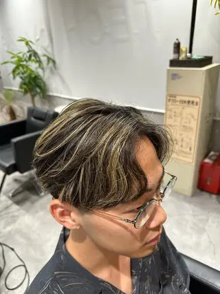 ミディアム カラー ヘアアレンジ メンズ Mens Salon Gray by NYNY所属・メンズ特化美容師 コーショーのヘアスタイル