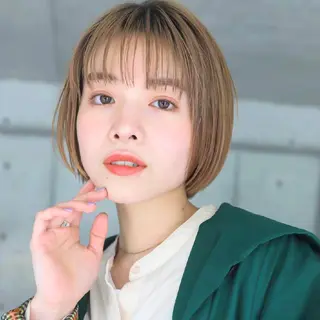 ショート カラー ショートボブ縮毛矯正 特化◇阿武隈川 弘のヘアスタイル