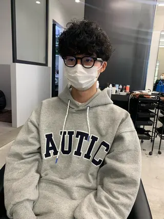 ミディアム パーマ kimika🥑 メンズ/髪質改善のヘアスタイル