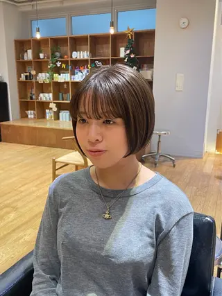 ショート カラー 縮毛矯正/レイヤー /ひかるのヘアスタイル