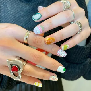 ネイル AOI✩⡱ y2kネイルのネイルデザイン