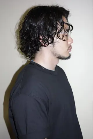 ミディアム パーマ メンズ boucle所属・浅岡 昭汰のヘアスタイル