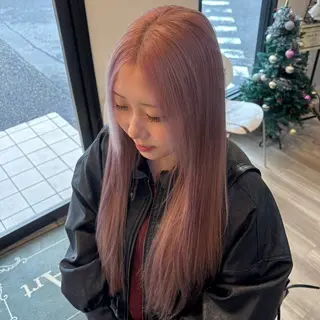 ロング 🎀ハイトーン/ 艶カラー/夕月🎀のヘアスタイル