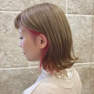 ミディアム カラー 《Zina札幌大通》 Hinano🐻のヘアスタイル