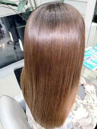 ロング 縮毛矯正/髪質改善/ ブリーチ/東陽町✨のヘアスタイル