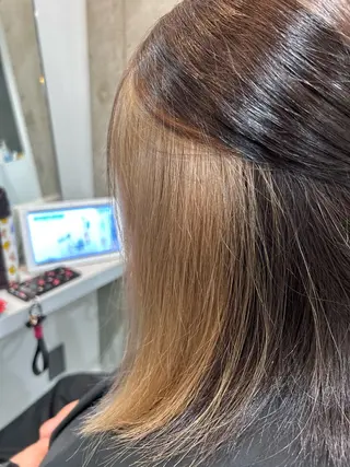 セミロング カラー インナーカラー ✂️櫻井海星のヘアスタイル