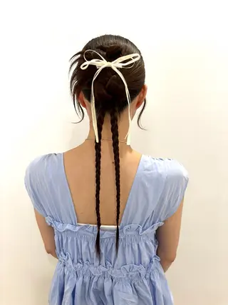 ヘアアレンジ ヘアセット🎀推し活 市川駅近🩵MIHOのヘアスタイル