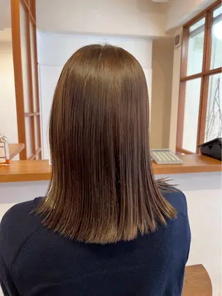 ミディアム ✩佐野ジョウタロウ /艶カラー/縮毛矯正のヘアスタイル