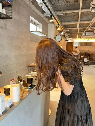 ロング カラー the OSCAR所属・韓国ヘアスタイリスト Harukaのヘアスタイル