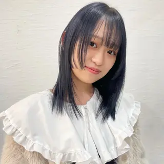 ミディアム カラー inqまい/名古屋駅 🦋ブリーチカラーのヘアスタイル