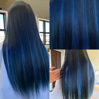 セミロング カラー 松本 菜那のヘアスタイル