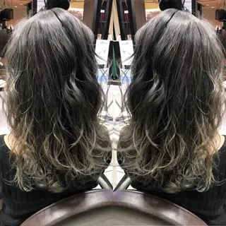 セミロング カラー シールエクステ⭐️ オオミタクヤのヘアスタイル