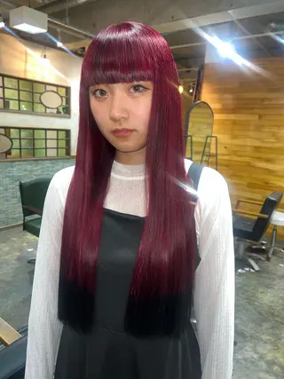 ロング カラー ハイトーンカラー🍑 心斎橋のヘアスタイル