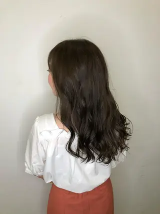 セミロング カラー brace今里店店長 加井直樹のヘアスタイル