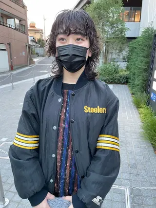 ショート パーマ パーマ/透明感カラー /ボブ/吉田一生のヘアスタイル