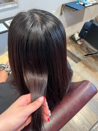 ミディアム カラー 顔まわり/オフィス カラー/青栁優🔆のヘアスタイル