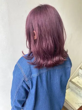 ミディアム カラー ヘアアレンジ 川田流輝 艶髪カラー/髪質改善のヘアスタイル