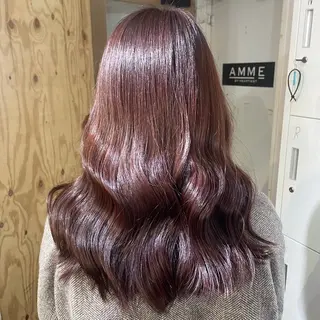 セミロング カラー ふかたさや🫧 艶感✖️透明感カラーのヘアスタイル