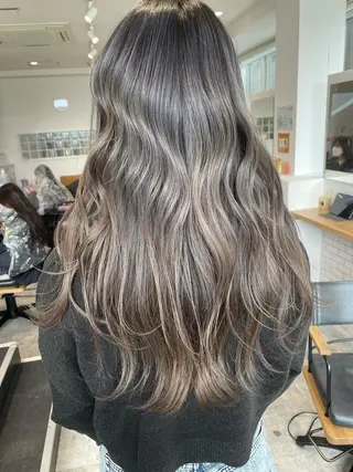 ロング カラー 京都美容師 塩のヘアスタイル