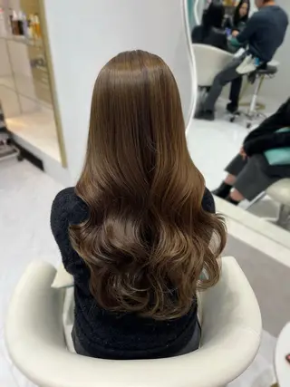 ロング カラー 名古屋/透明感カラー /韓国ヘア/高木梨帆のヘアスタイル