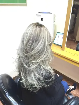 ロング カラー メンズ 🫧髪質改善 講師🫧🍎幹細胞のヘアスタイル