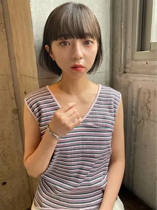 ショート カラー 似合わせカラーパーマ 🌿kitin米川のヘアスタイル