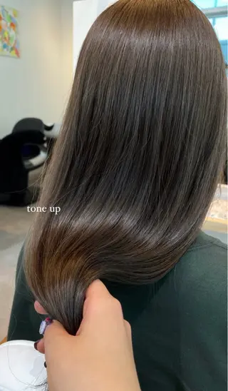 カラー yuzuha/韓国風 / 透明感カラー🎀のヘアスタイル