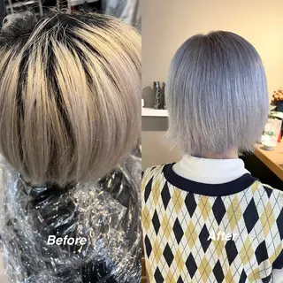 ミディアム カラー daiki 原宿のヘアスタイル