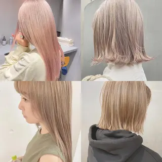 ミディアム カラー ハイトーン/メンズ/ ボブ RINのヘアスタイル