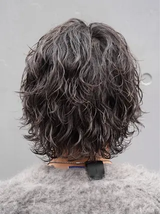 ミディアム ⭐️メンズ特化⭐️ パーマ カラーのヘアスタイル