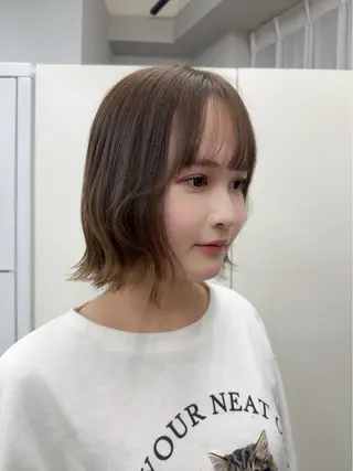 ミディアム カラー 門野 優羽のヘアスタイル